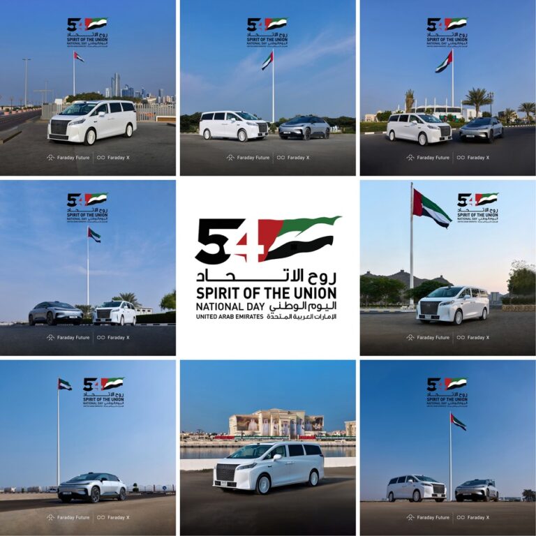 Faraday Future Makes a Striking Appearance with Its FX Super One and FF 91 2.0 Across the UAE’s Seven Emirates in Celebration of the Nation’s 54th National Day